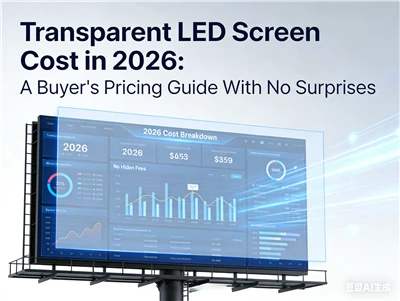 Cost de la pantalla LED transparent el 2026 Una guia de preus del comprador s...